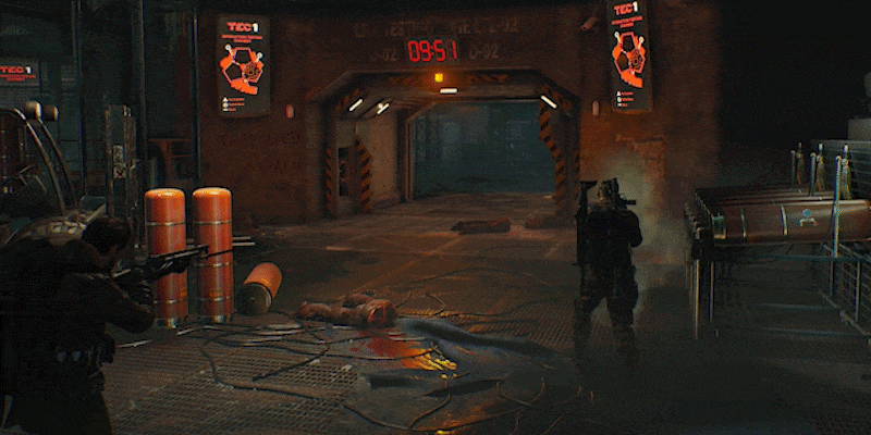 The purge countdown inside the TEC1 Research Facility in SCUM