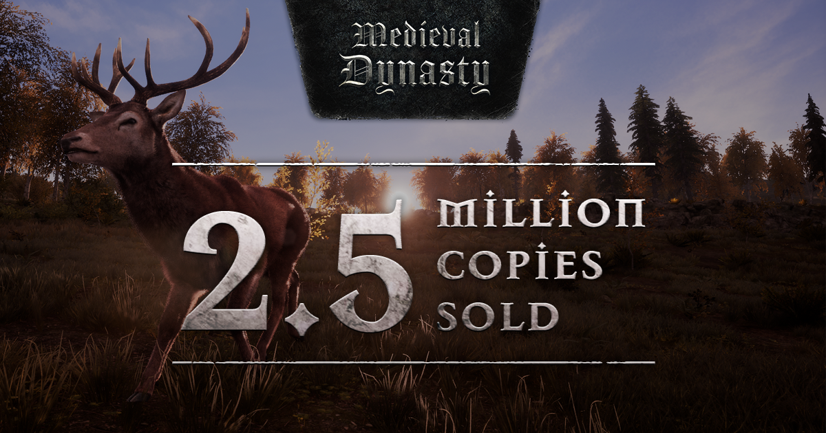 NEWS - Medieval Dynasty : 2,5 millions de copies vendues 1 96637ce9f16a42ee6be1eba9e8a71575f248c067 | RPG Jeuxvidéo