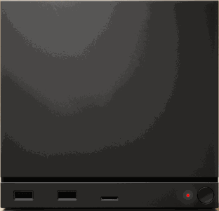 Steam Machine light bar with left half breathing red, indicating memory training failed