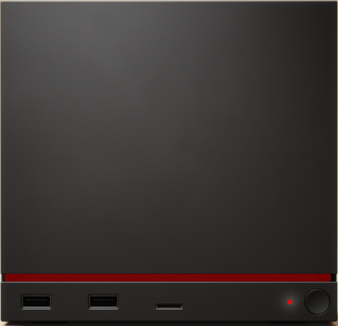 Steam Machine light bar solid red with solid red indicator, signaling overheating