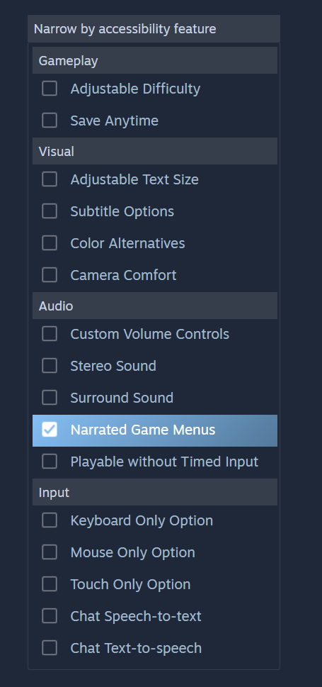 その他 Steam Steam Support :: Accessibility Features