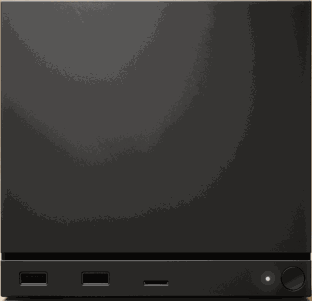 Steam Machine light bar filling blue from left to right, indicating an active download