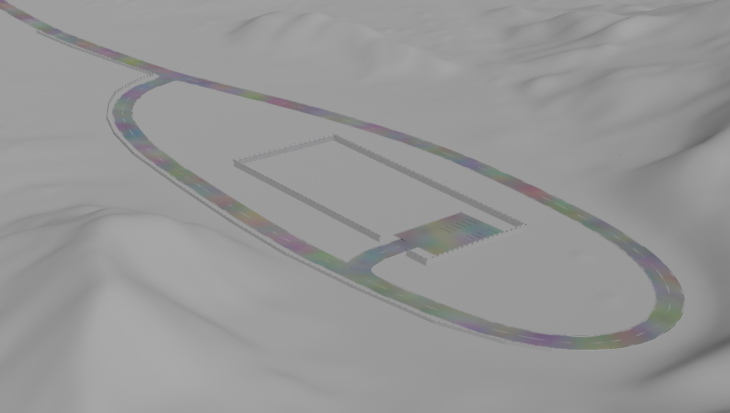Generated road meshes