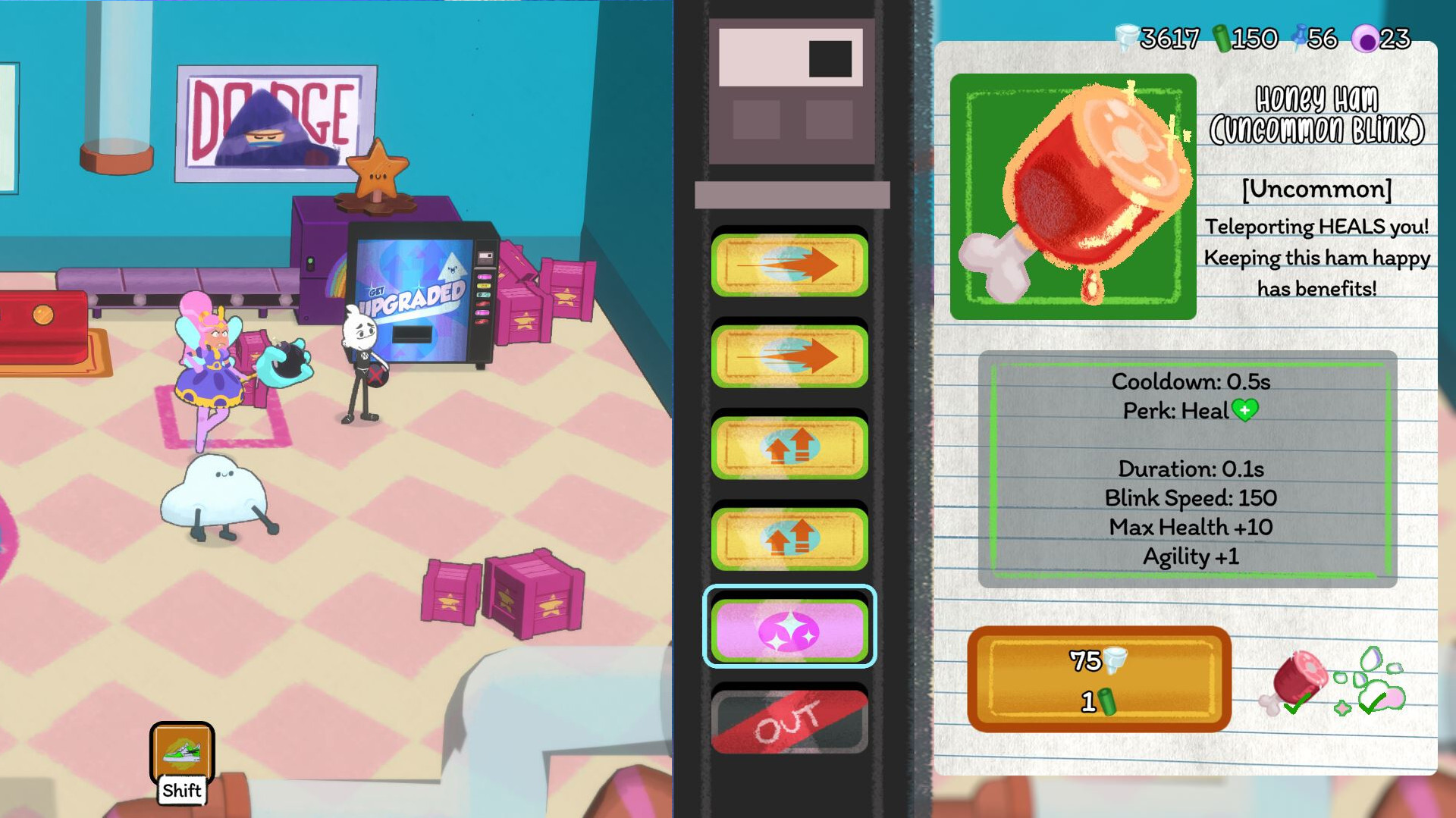 Equipamiento y loot de Ink Inside