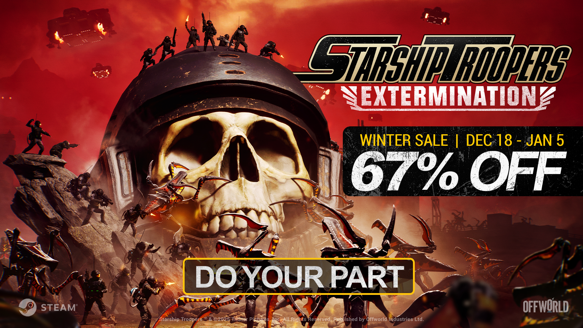 Starship Troopers: Extermination is 67% off this Steam Winter Sale!