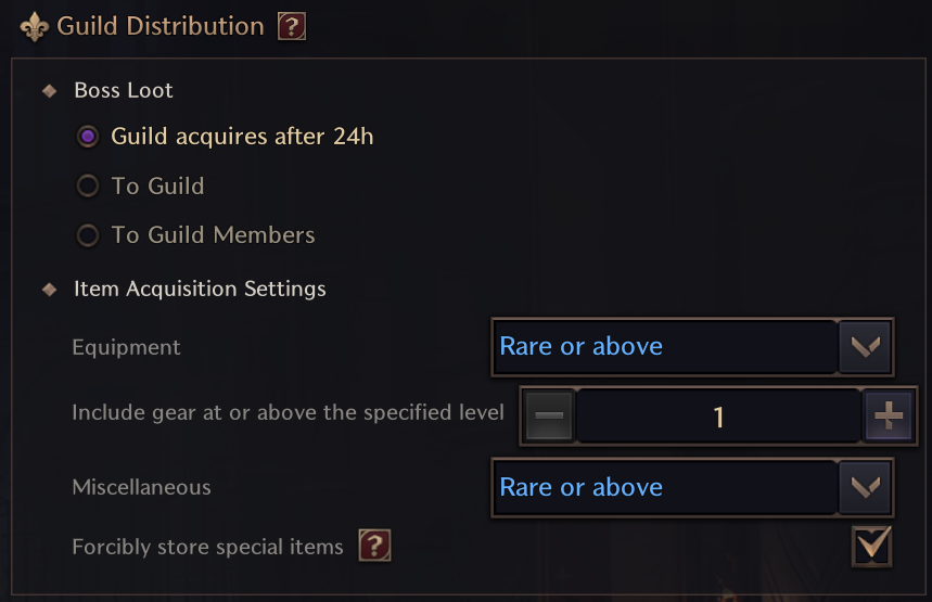 Guild Distribution