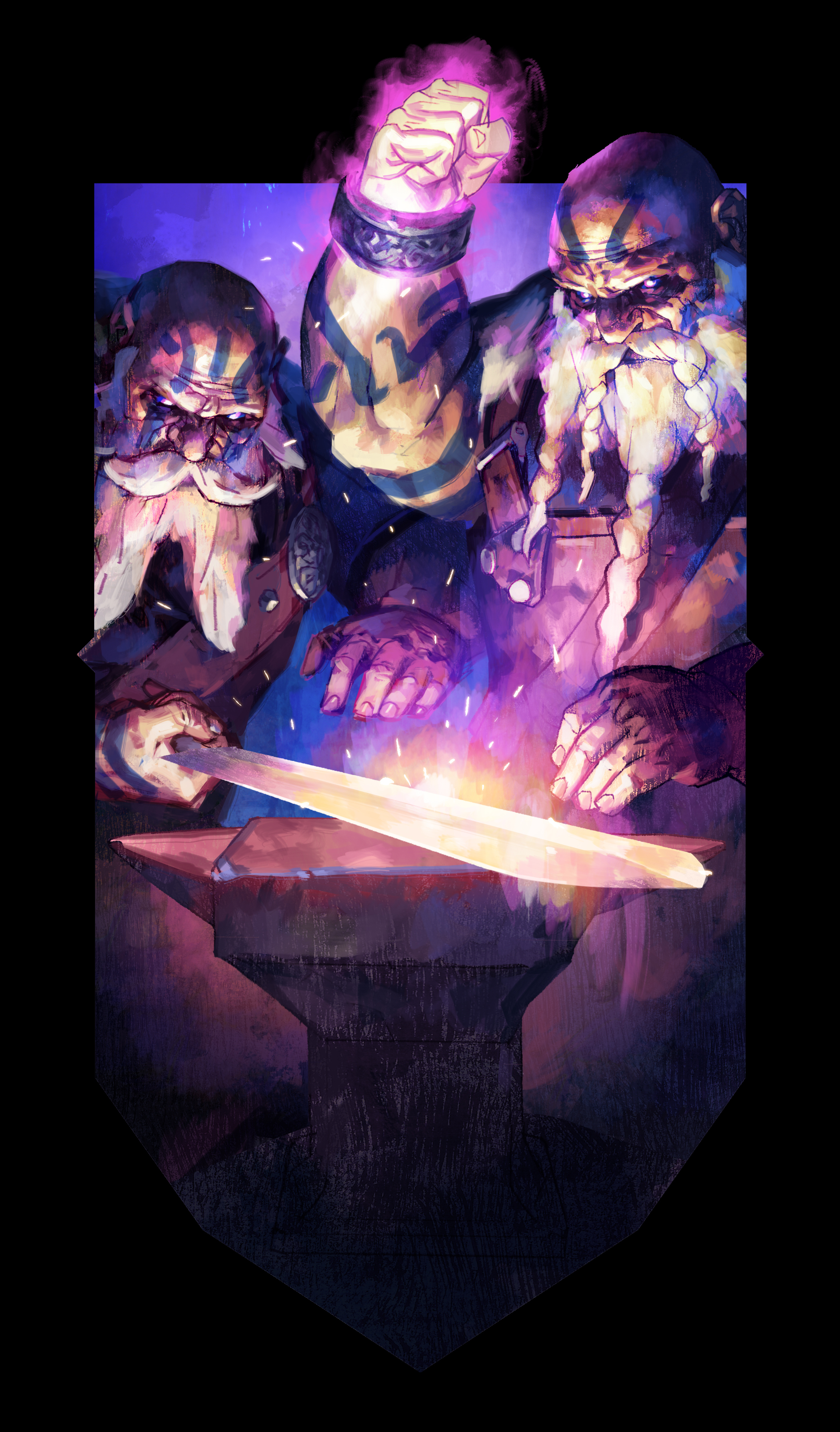 Image NOUVEAU DUO DIVIN - BROKK & SINDRI Les légendaires frères forgerons Brokk et Sindri rejoignent l'équipe des Dieux, bien qu'ils aient troqué leurs armes forgées à l'enclume contre l'art mystérieux de la gravure runique. Car soyons honnêtes, les Dieux ont toujours leurs armes, mais pas vous.