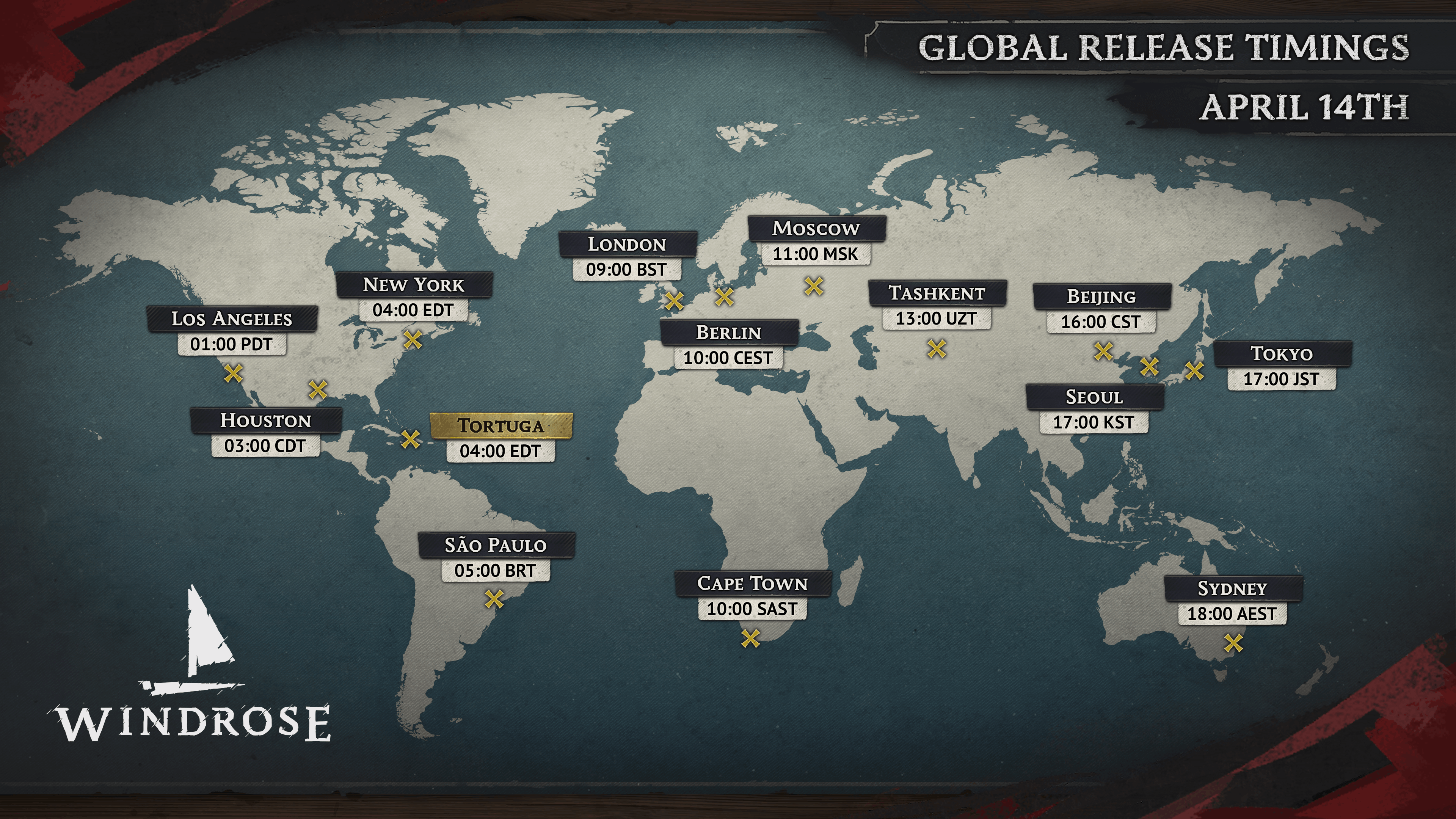 Windrose release timing map