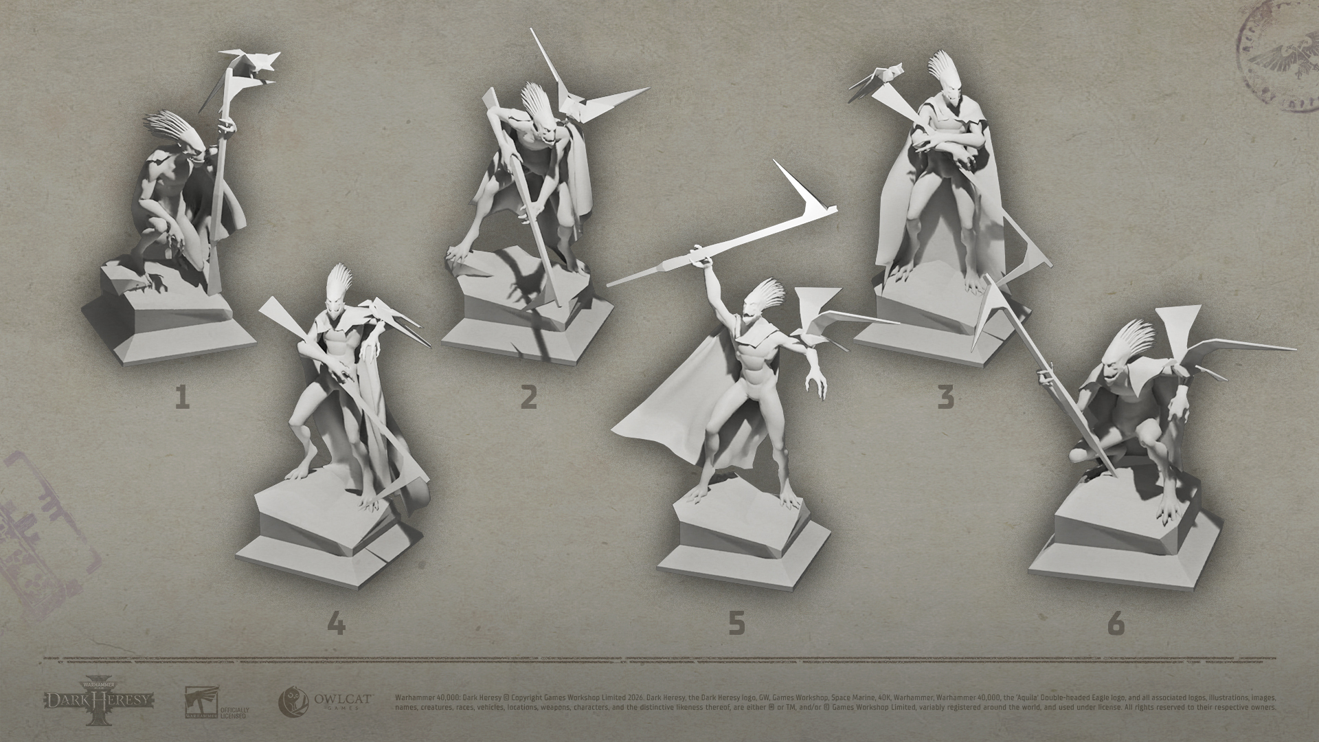 NEWS - Warhammer 40 000 : Dark Heresy : La figurine Kroot de l'édition Collector 3 Essais de poses pour la figurine de Ra'akhti