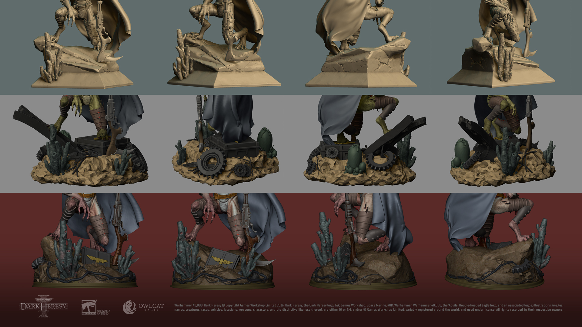 NEWS - Warhammer 40 000 : Dark Heresy : La figurine Kroot de l'édition Collector 5 Socle de la figurine inspiré de la ruche Sibellus