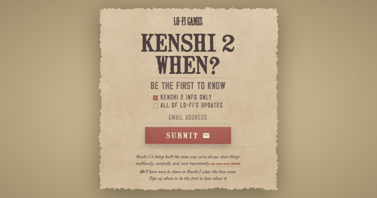 Kenshi 2 When website
