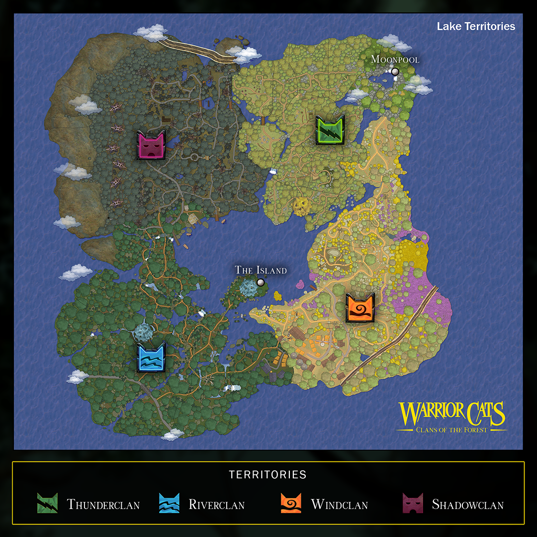mapa, hra Warrior Cats: Clans of the Forest