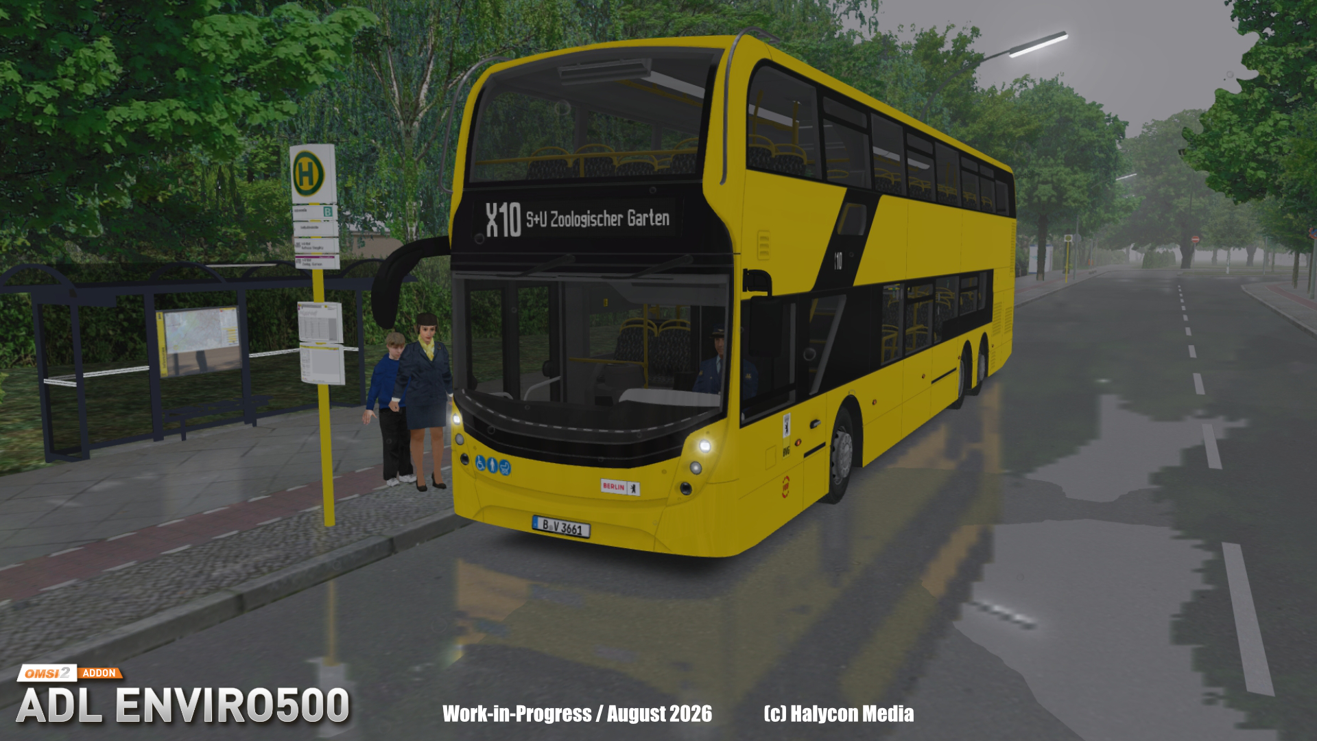 Detalhes internos do ônibus ADL Enviro500 no OMSI 2