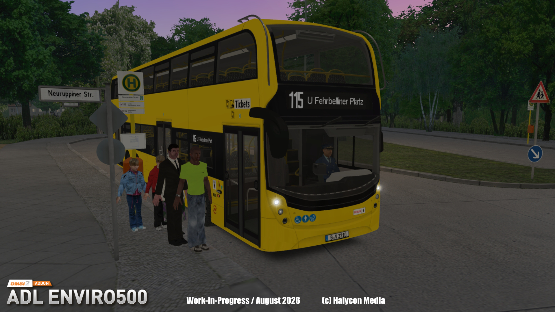 Cabine do motorista do ADL Enviro500 no OMSI 2