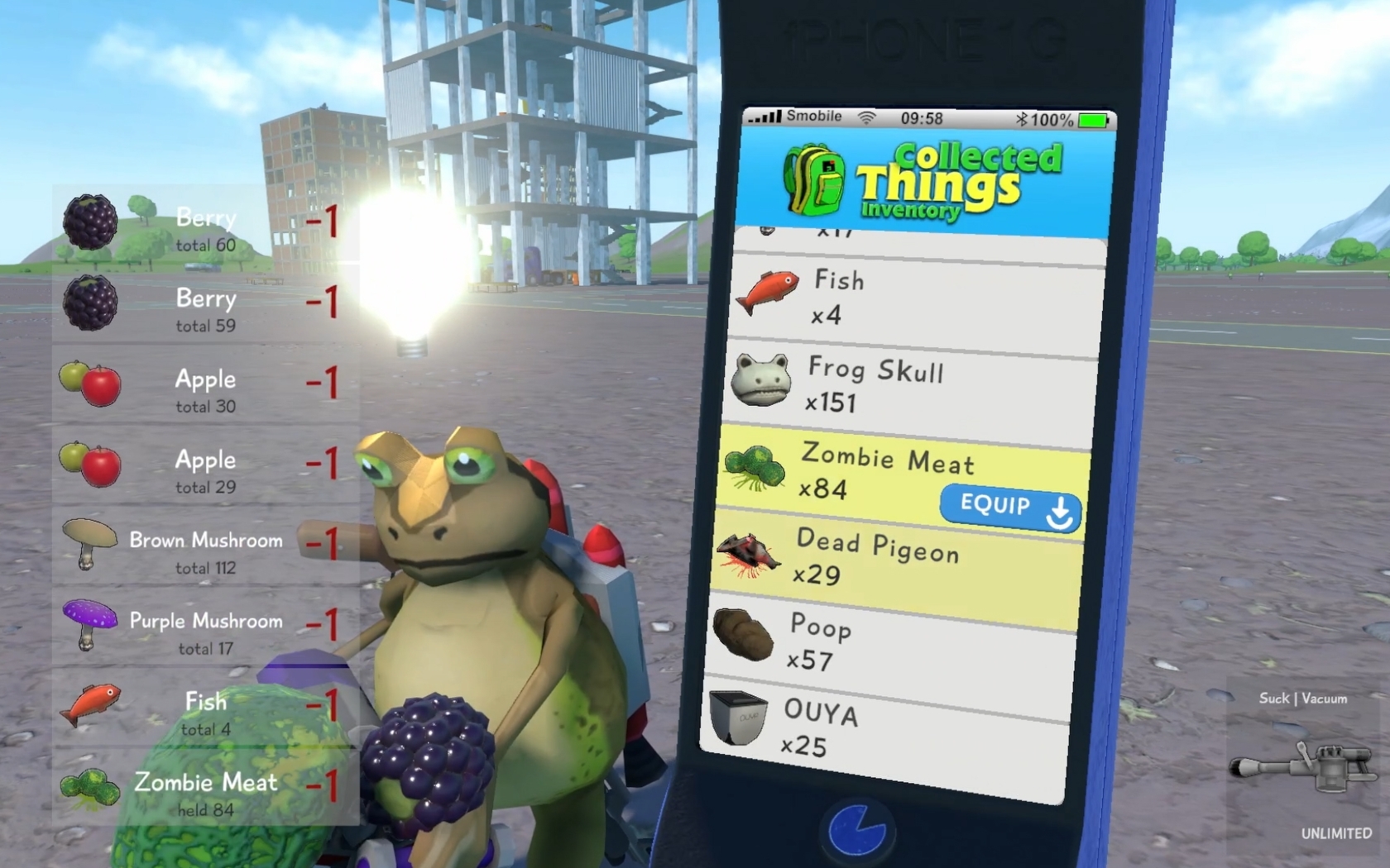 Dropping items from inventory