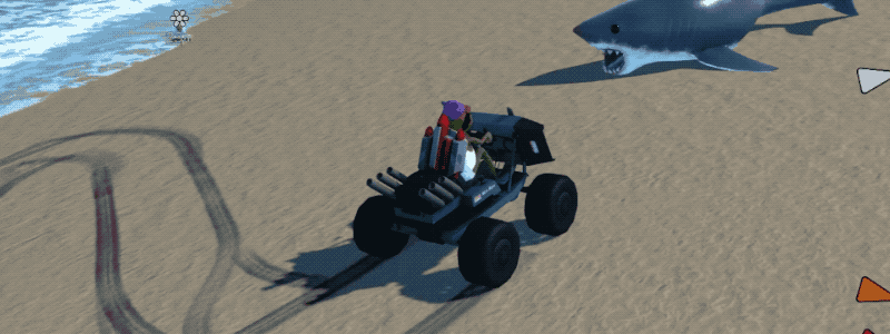 Mowing at the beach gif
