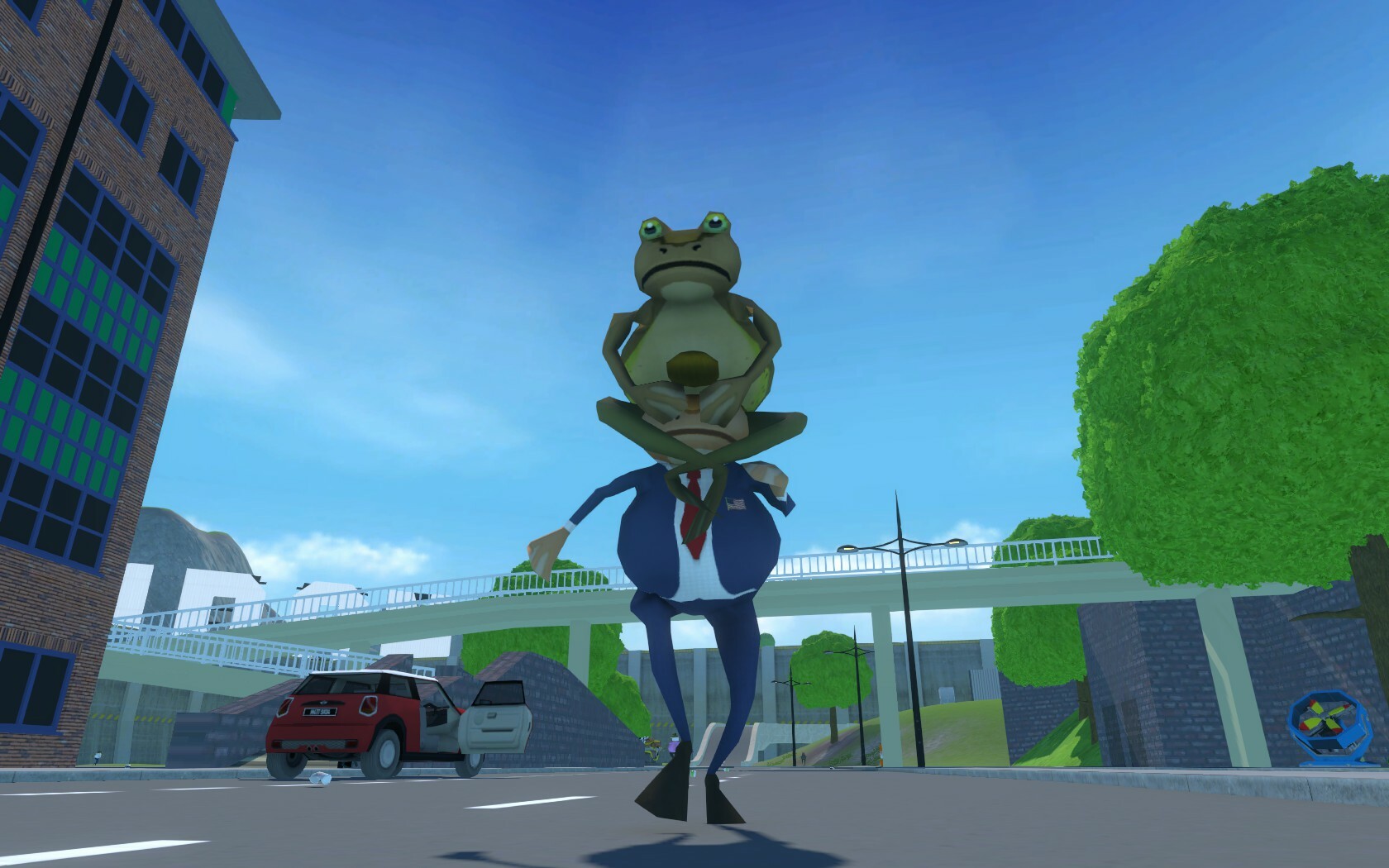 Brown toilet hint in FrogOpolis