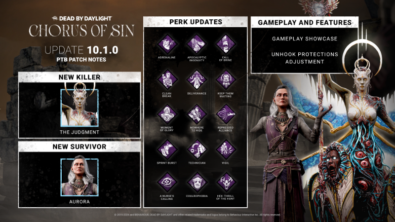 Dead by Daylight Update Adds The Judgment Killer and Aurora
