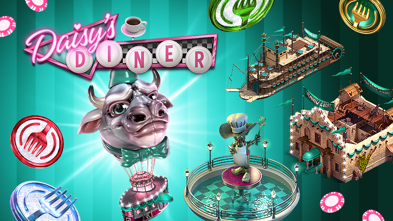 Play in the Daisy's Diner event saloons today! ????️