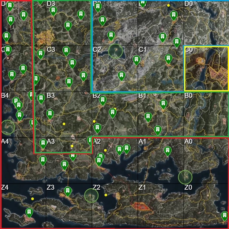 SCUM clothing zone map