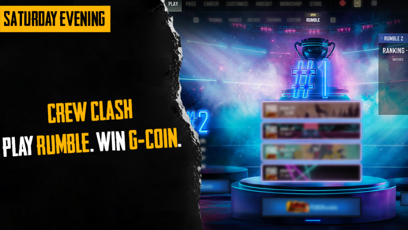 Squads up. We are running our first Crew Clash this Saturday with Rumble!