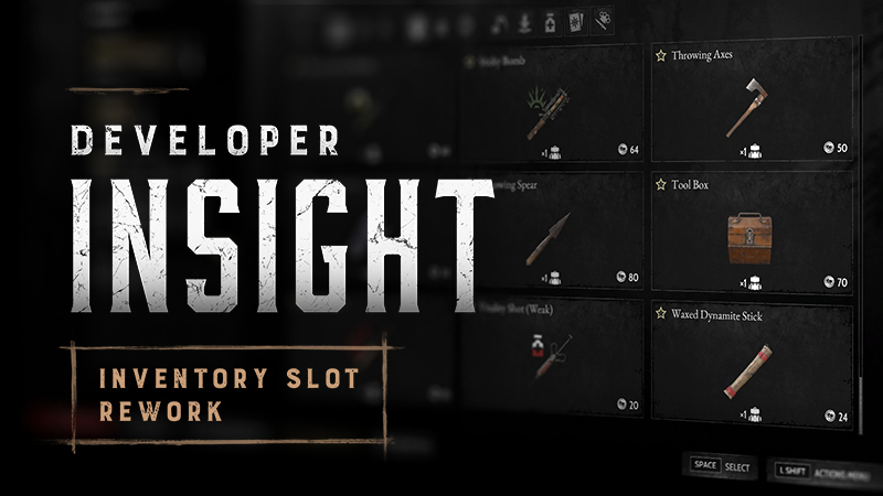 Hunt: Showdown 1896 - Developer Insight: Inventory Slot Rework - Steam News