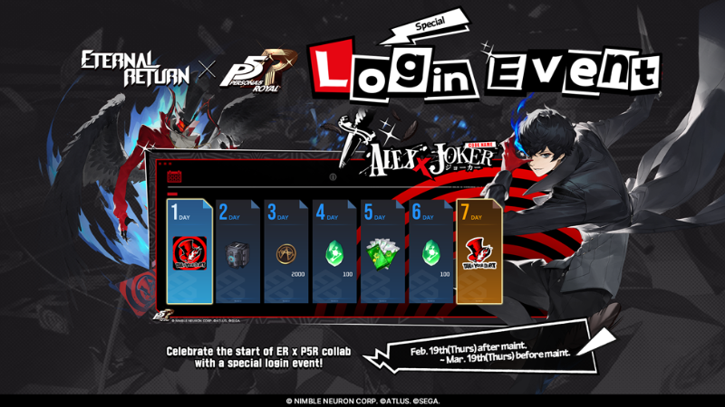 Eternal Return x Persona 5 Royal Collab Login Event!