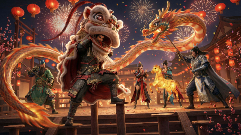 駿馬揚蹄辭舊歲，花燈璀璨賀元宵！