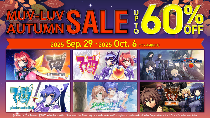 Muv-Luv Autumn Sale Now Live!