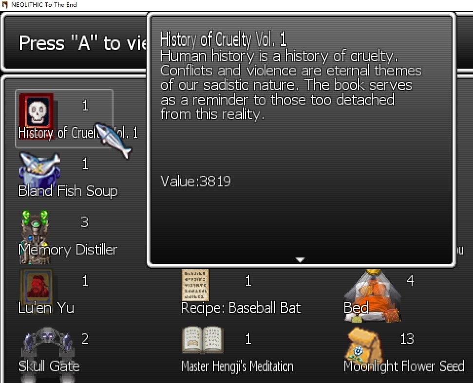 Steam :: [Neolithic]To the End :: Update, Version 20241117