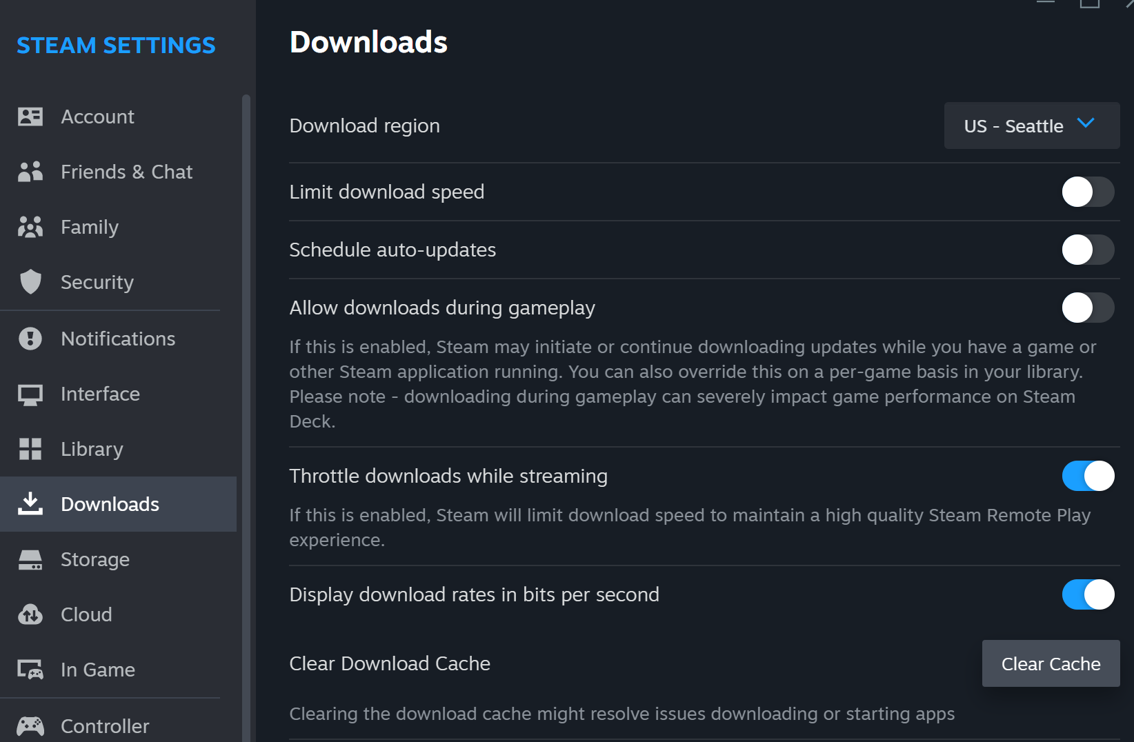Steam Cloud History