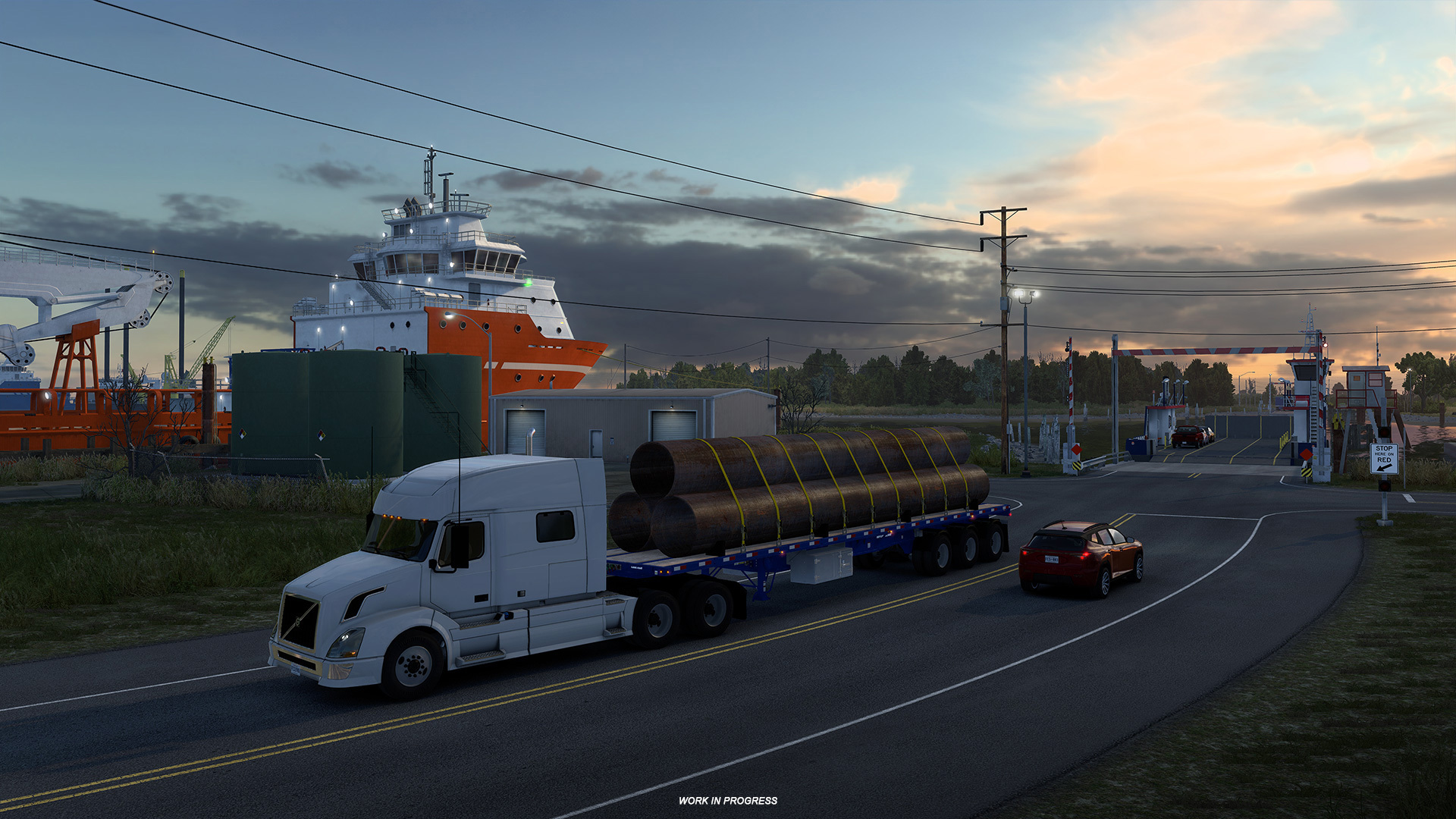 Ferry loading vehicles