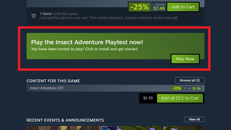 Insect Adventure - Public Beta Test is out now! - Steam News