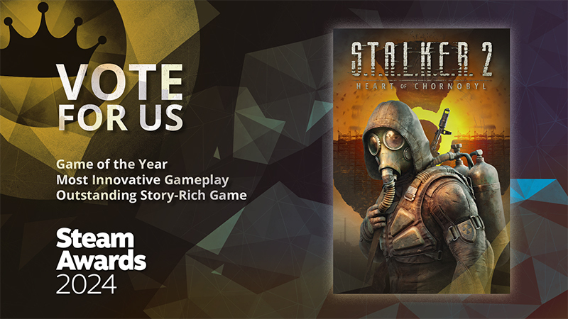 Голосуйте за S.T.A.L.K.E.R. 2: Сердце Чорнобыля наSteam Awards!