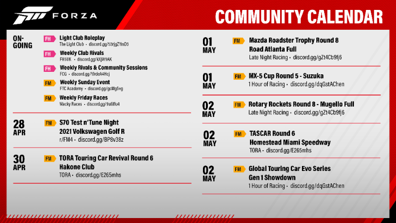 Horizon Community Calendar - April 27