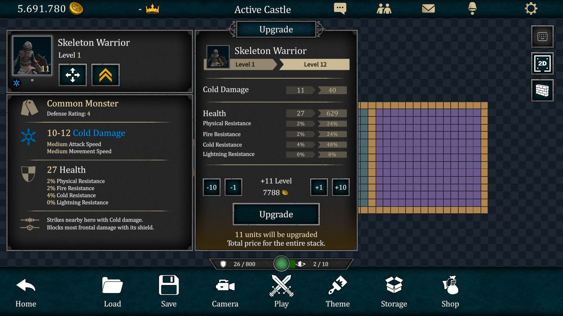Dungeon blueprint view