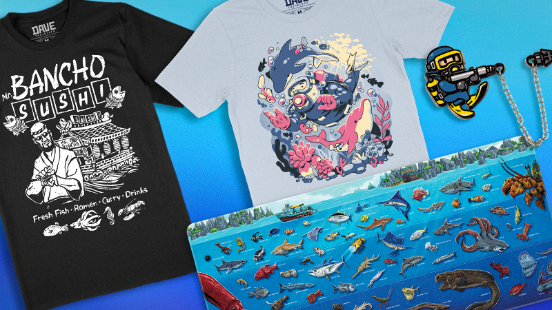 New Dave the Diver merch from Fangamer is here!
