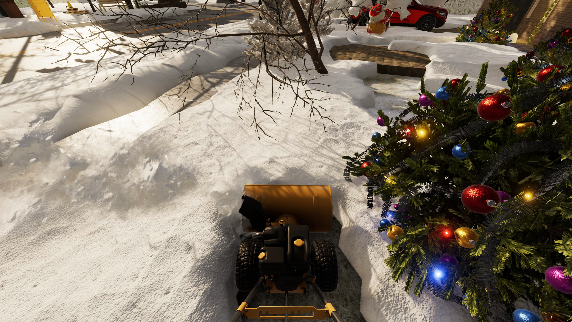 Снежный бросатель — вид спереди