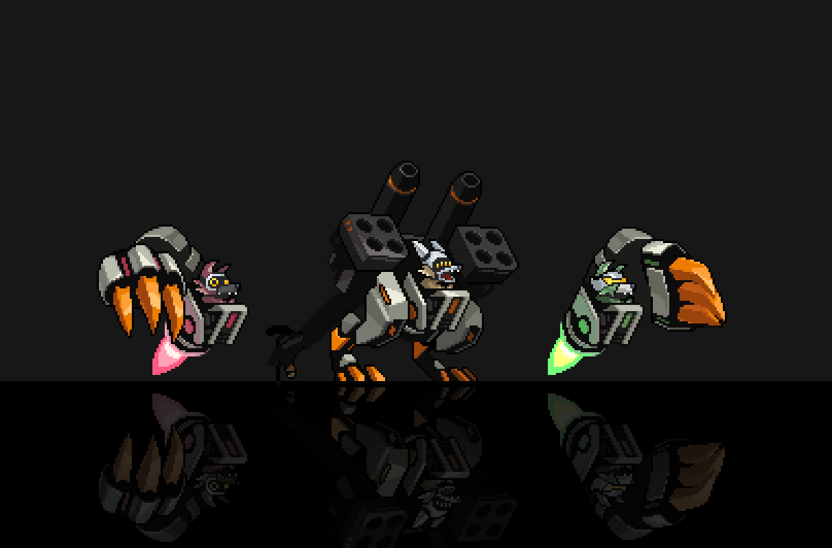 the-three-wolves-riding-this-mechanical-device-have-very-distinctive