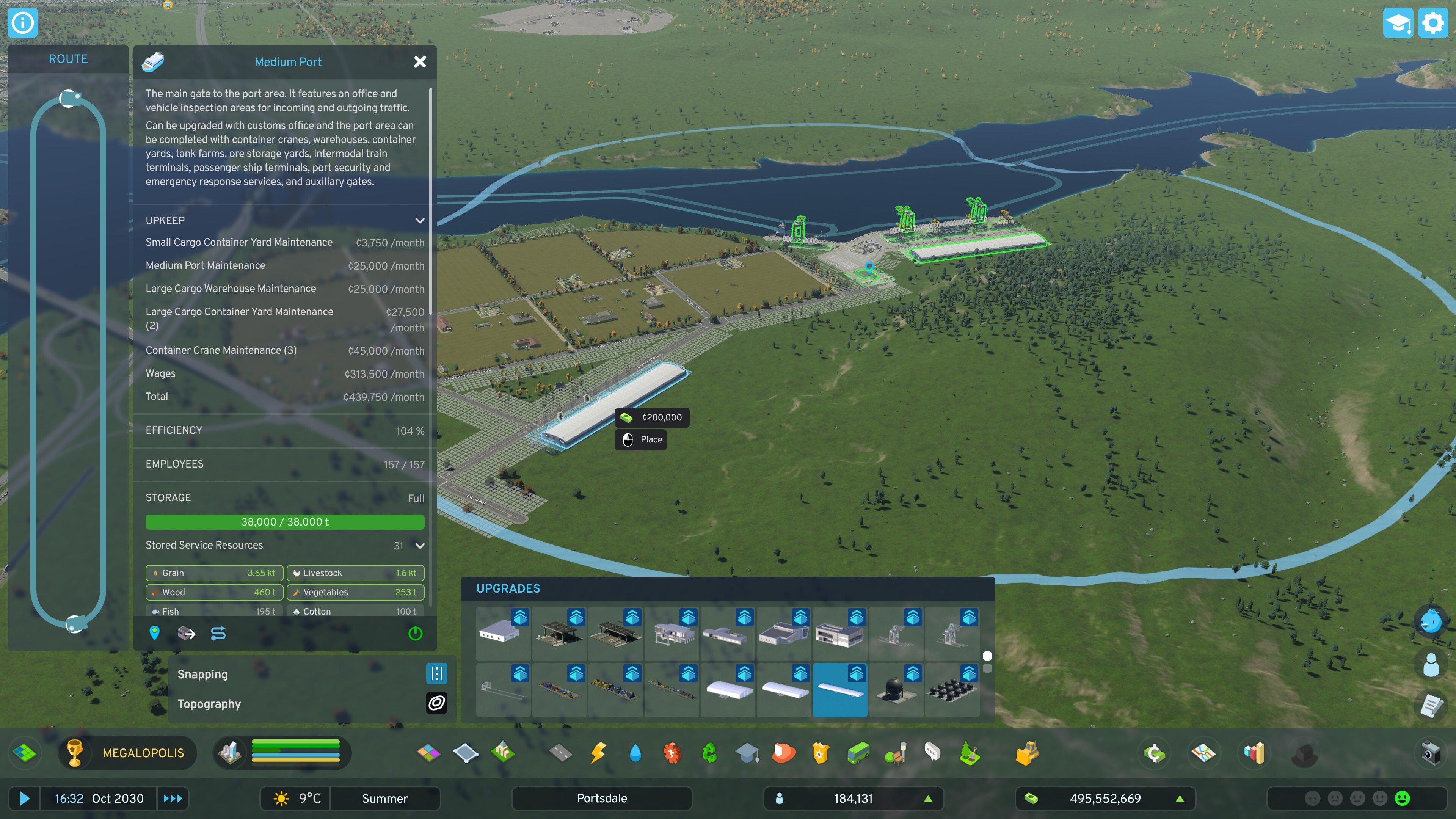 Обширная портовая зона