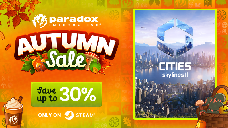 Cities: Skylines II is part of the Paradox Interactive Autumn Sale!