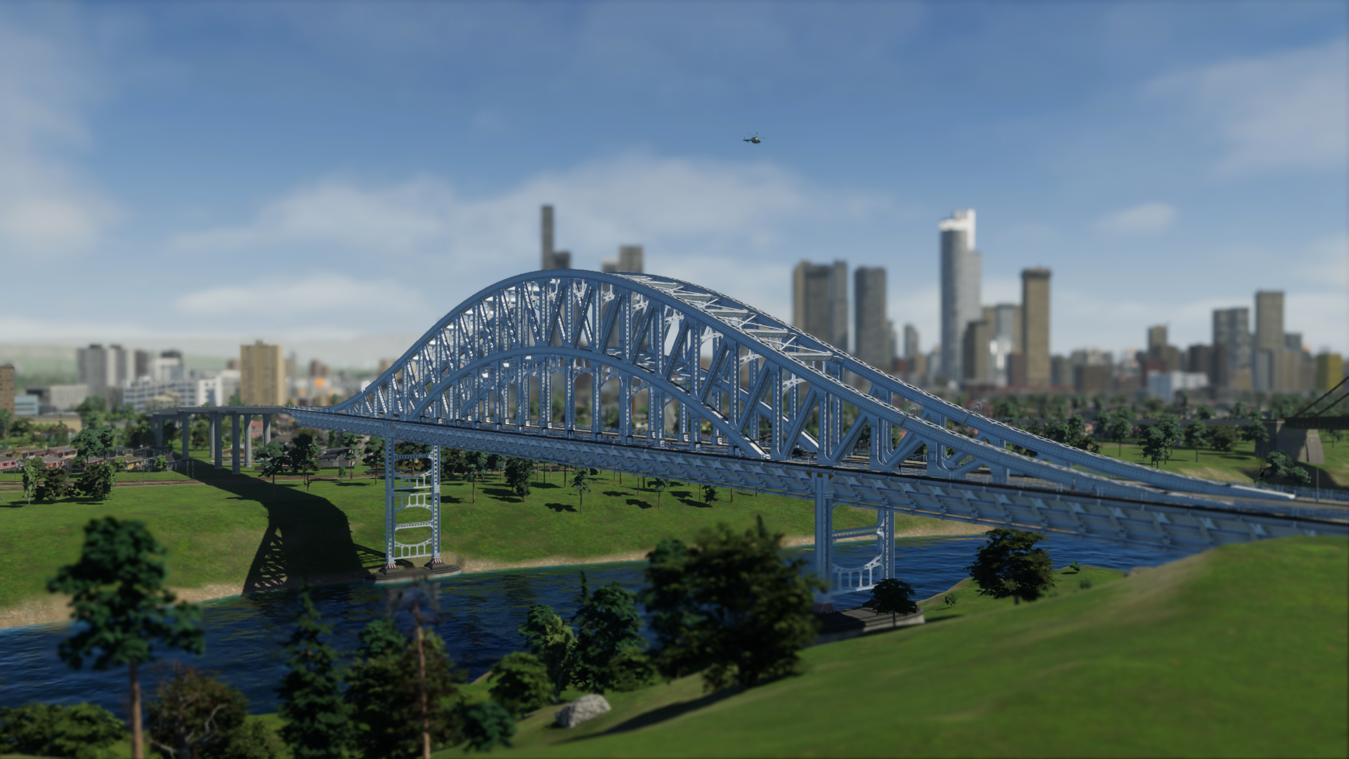 Four-lane truss arch bridge preview