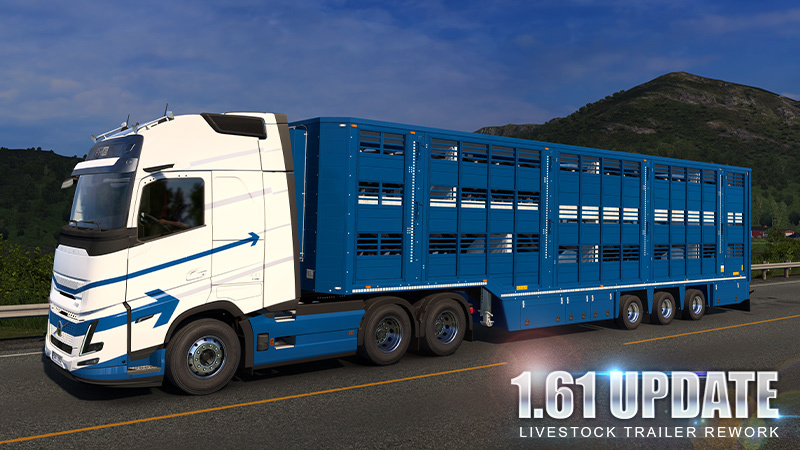 Обновление 1.61 для ETS2: переработка прицепов для перевозки скота Обновление 1.61 для ETS2: переработка прицепов для перевозки скота