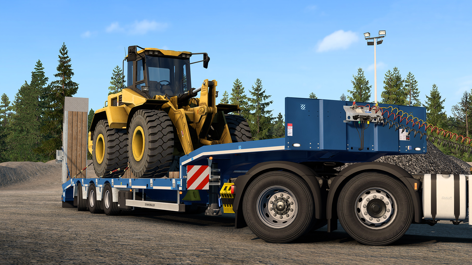 Schwarzmüller Low Loader on the Road