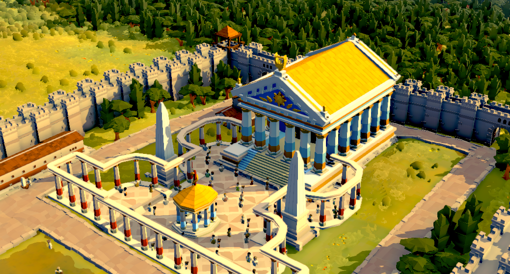 Tampilan game simulasi kota Nova Roma di Steam