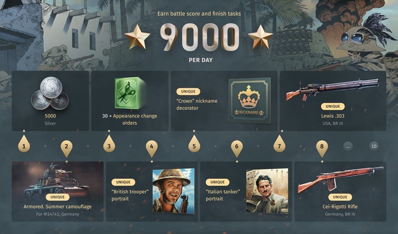Enlisted event rewards preview
