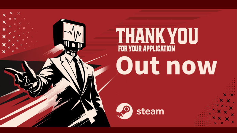 Thank You for Your Application - Community screenshot showing game interface with applicant profile and forged document detection