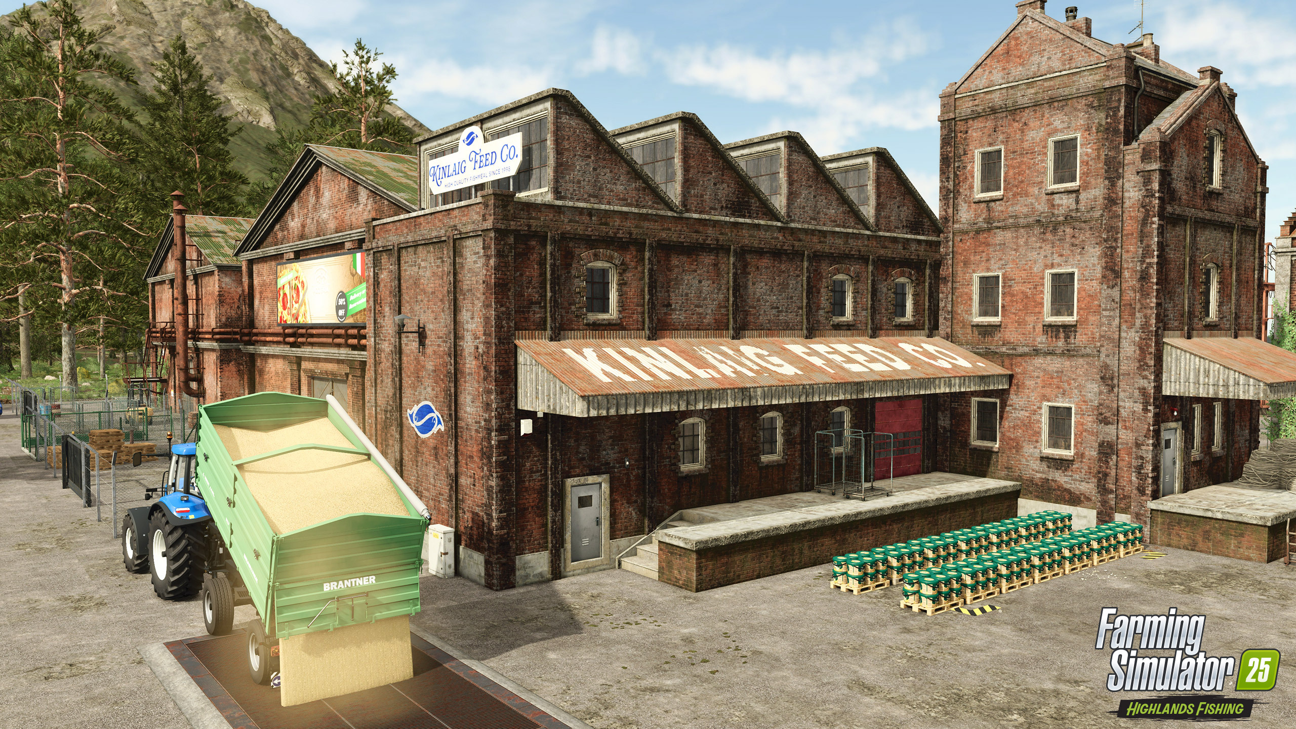 Preparing fish feed in factory