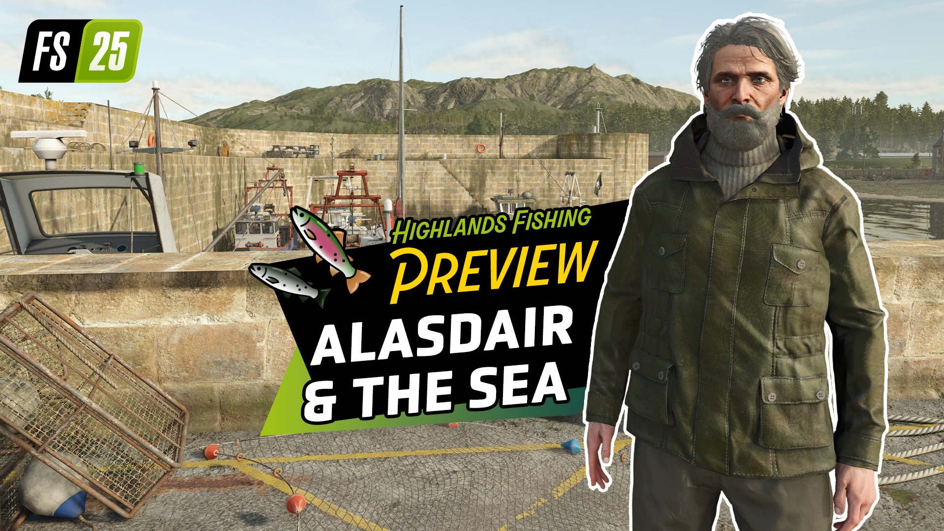 Alasdair standing by the Kinlaig harbor