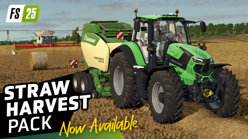 Жатва соломы возвращается: бесплатный пакет для FS25 уже доступен